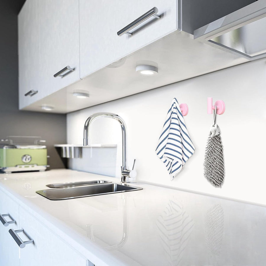 pieces - Towel hook - Hanging hooks - Hanging hooks - Bathroom towel hooks - Key hook - Clothes hook - Hat hook - Wall hooks - stainless steel hook - with screws - for bathroom, kitchen, garage, home, hotel, office - 5.5*6 cm - pink