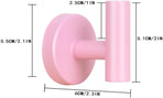 pieces - Towel hook - Hanging hooks - Hanging hooks - Bathroom towel hooks - Key hook - Clothes hook - Hat hook - Wall hooks - stainless steel hook - with screws - for bathroom, kitchen, garage, home, hotel, office - 5.5*6 cm - pink