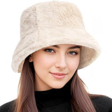 Women's Beanie - Hat - Bucket Hat - Winter Hat - Fisherman's Hat - Ladies' Bucket Hat - Winter Bucket Hat For Women - Winter Hat - Warm Beanies - Winter Fisherman's Hat - Fluffy - Winter - Fashion - Unisex - Beige