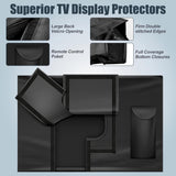 Outdoor TV case 50-52 inch - TV screen protector - waterproof and weatherproof outdoor flat screen case - 210D fabric - 51.2 x 5.9 x 32.6 inches - black