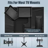 Outdoor TV case 50-52 inch - TV screen protector - waterproof and weatherproof outdoor flat screen case - 210D fabric - 51.2 x 5.9 x 32.6 inches - black - Top-Down View