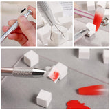 Nail Sponge SET - 100 Pieces - Nail Sponge with Metal Gripper - Soft Nail Sponges - Ombre Nail Brush - Nail Tools - For Gradient and Halo Nail Art - Professional Nail Tools and Accessories - Front View