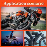 (4 pieces) 12 strips - Night vision stickers - reflective stickers - reflective strips - motorcycle decoration - for visibility in the dark - for bicycle, stroller, buggy, helmet, motorcycle, scooter, toys - 7*1.8 cm and 2.1 cm - black