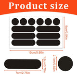 (4 pieces) 12 strips - Night vision stickers - reflective stickers - reflective strips - motorcycle decoration - for visibility in the dark - for bicycle, stroller, buggy, helmet, motorcycle, scooter, toys - 7*1.8 cm and 2.1 cm - black - 45-Degree Angle