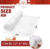 Snow blanket - 80*240 cm - Christmas snow blanket - Artificial snow roll - Christmas snow blanket roll - Fake Christmas decoration - Christmas decoration - Christmas tree decorations - soft artificial snow blankets - for the Christmas tree, party, winter - 45-Degree Angle