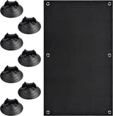 Blackout roller blind - No drilling required - 96 x 100 cm - Portable blackout curtain for windows - with 7 suction cups - Thermal insulation, Sun protection, Roller blind for skylight, Bedroom, Garden, Car - Black