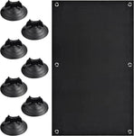 Blackout roller blind - No drilling required - 96 x 100 cm - Portable blackout curtain for windows - with 7 suction cups - Thermal insulation, Sun protection, Roller blind for skylight, Bedroom, Garden, Car - Black