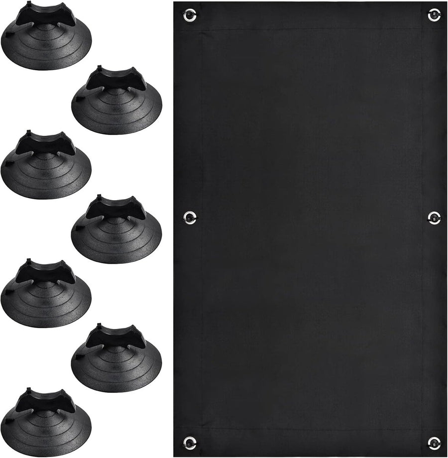 Blackout roller blind - No drilling required - 96 x 100 cm - Portable blackout curtain for windows - with 7 suction cups - Thermal insulation, Sun protection, Roller blind for skylight, Bedroom, Garden, Car - Black
