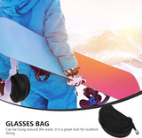 Ski goggles case - Sunglasses case - Glasses case - Glasses case - Ski goggles storage case - ski goggles protective cover - storage box - protective cover - with hook - for ski goggles, sunglasses, sports glasses, sunglasses and reading glasses - 20*12*1 - Rear View