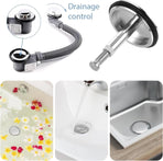 Bathtub Drain Plug 43mm - Stem Diameter 8mm - Bathtub Cover, Bathroom Washbasin Cap - Height Adjustable Drain Plug for Bathtub, Kitchen, Sink - Solid Brass Drain Stopper