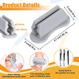 12 pieces - pen holder - pen holder for desk - self-adhesive silicone pen holder - for clipboard mounting in classroom - highlighter holder - pencil holder - for desk, classroom, office accessories - black, white and grey - 2*4.7 cm