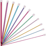 11 knitting needles - Tunisian crochet hook set - multicolored aluminium Tunisian crochet hooks - Tunisian Crochet - knitting needle set - Knitting needle set for crochet enthusiasts and beginners - 2mm to 8mm