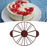 Cake divider - Round cake cutter and cake divider - cheesecake cutter - cake cutter - kitchen tools - Baking supplies - Adjustable - Brown - Front View