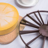 Cake divider - Round cake cutter and cake divider - cheesecake cutter - cake cutter - kitchen tools - Baking supplies - Adjustable - Brown - 45-Degree Angle
