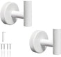 2 pieces - Towel hook - Hanging hooks - Hanging hooks - Bathroom towel hooks - Key hook - Clothes hook - Hat hook - Wall hooks - stainless steel hook - with screws - for bathroom, kitchen, garage, home, hotel, office - 5.5*6 cm - white