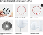2 pieces - Towel hook - Hanging hooks - Hanging hooks - Bathroom towel hooks - Key hook - Clothes hook - Hat hook - Wall hooks - stainless steel hook - with screws - for bathroom, kitchen, garage, home, hotel, office - 5.5*6 cm - white