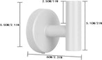 2 pieces - Towel hook - Hanging hooks - Hanging hooks - Bathroom towel hooks - Key hook - Clothes hook - Hat hook - Wall hooks - stainless steel hook - with screws - for bathroom, kitchen, garage, home, hotel, office - 5.5*6 cm - white