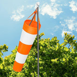 2 pieces - Wind indicator - Outdoor wind sock - Wind socks - Wind sack - Wind direction indicator - Weather vanes - Garden flag - Outdoor flag - outdoor wind sock - wind socks for the garden - orange and white - 80 cm