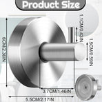pieces - 6*6*5.5 cm - Suction cup hooks - Hooks with vacuum suction cup - towel hooks without drilling - waterproof - suction cup hook for shower, bathroom, kitchen, glass door - silver