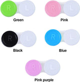20 Pieces Colorful Contact Lens Holder - Contact Lens Cases - Lens Tray - Portable Contact Lens Holder - Contact Lens Case - Lens Holders - Travel Contact Lens Holder - Contact Lens Holder - Handy for On the Go - Green Blue Pink Black Purple - Rear View