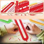 3 pieces - Scarf knitting tool - rectangular knitting loom - loom - colorful plastic looms - DIY yarn weaving sets - with crochet hook and needle - Suitable for knitting scarves, blankets, and shawls - 26, 36, 47 cm