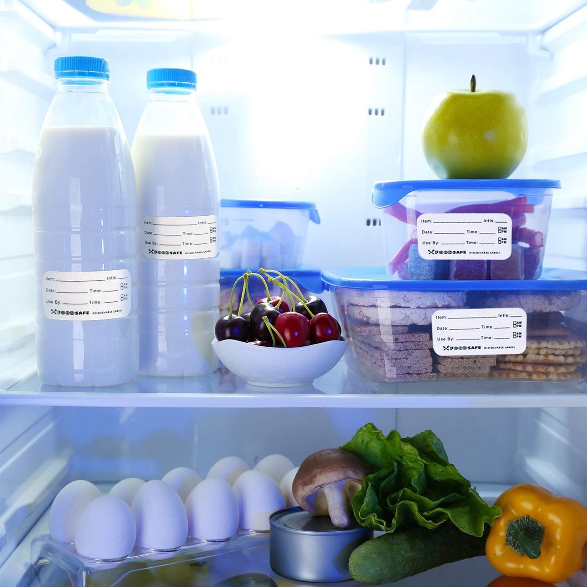 Freezer Labels Writable - 900 Pieces Freezer Stickers Writable - labels - food date labels - freezer stickers - removable freezer labels - Freezer Labels - Freezer Containers - Shelf life labels