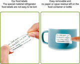 Freezer Labels Writable - 900 Pieces Freezer Stickers Writable - labels - food date labels - freezer stickers - removable freezer labels - Freezer Labels - Freezer Containers - Shelf life labels - Rear View