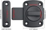 2 pieces - Door locks - swing door locks - zinc alloy door locks - bathroom door lock - security lock - door bolt - for home security, bathroom, bedroom, toilet - black