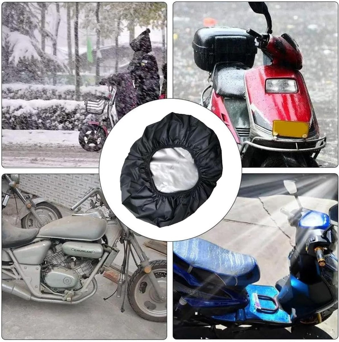 Bicycle crate cover - Bicycle covers - Rain cover - Rain cover for bicycle basket - Rain cover for electric vehicles - Waterproof bicycle basket cover - Universal waterproof bicycle basket protector - Dust cap - Adjustable cover - Water-resistant - 54*47
