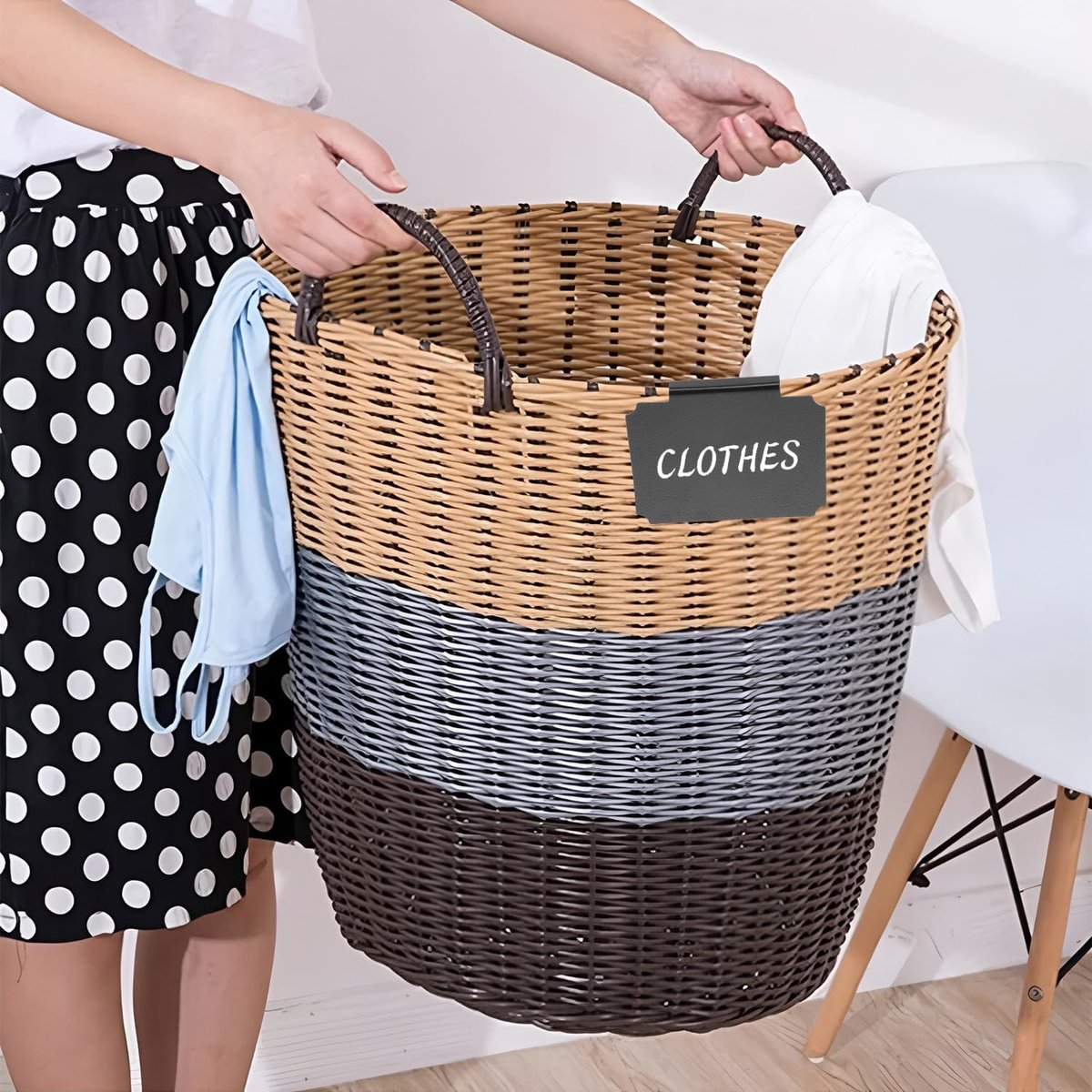 12 pieces - Labels - basket labels with clip - removable storage rack labels - chalkboard label - label holders - clip-on labels - shelf labels - PVC label - reusable - for bins, baskets, boxes - 9*7 cm - black