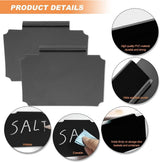 12 pieces - Labels - basket labels with clip - removable storage rack labels - chalkboard label - label holders - clip-on labels - shelf labels - PVC label - reusable - for bins, baskets, boxes - 9*7 cm - black