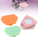 3 pieces - 6.7*4*1 cm - magnetic seam guide for sewing machine - multifunctional polygonal hem guide - with scale - universal sewing accessory for magnetic machine - sewing tools - sewing machine accessories - orange, pink, green