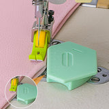 3 pieces - 6.7*4*1 cm - magnetic seam guide for sewing machine - multifunctional polygonal hem guide - with scale - universal sewing accessory for magnetic machine - sewing tools - sewing machine accessories - orange, pink, green - Rear View