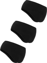 Comfort Earmuffs - 3 Pieces - Ear Warmers - Headband - Earmuffs - Headband Ear Muffs - Winter Ear Muffs - Winter Sports - Women / Men - Unisex - for running, cycling, and skiing in cold weather - Black