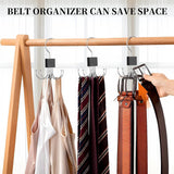 2 pieces - Belt Rack - Belt Organizer - Bra Hanger - Tank Top Hanger - Clothes Hanger - Clothes Hangers - 360° Rotating Metal - Bra Organizer - Storage Rack - with 6 Hooks - for belts, ties, tank tops, bras, scarves and handbags - 14*10 cm - Black
