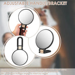 30X Magnifying Mirror - 24*14 cm - Hand Mirror with Folding Handle - Travel Magnifying Mirror with Handle - Double-Sided Magnifying Mirror - with 30x/1x Magnification - Portable Makeup Mirror - Multifunctional Hand Mirror - Black