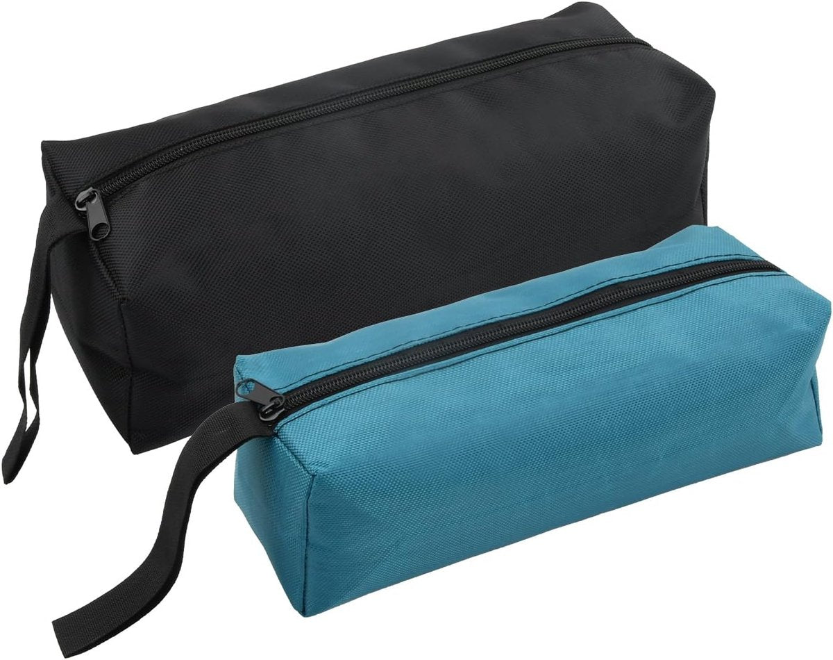 2 pieces - 30*10*10cm and 25*8*8.5 cm - Tool bag - small tool bags - waterproof tool bags - sturdy small tool bag - for carpenter, tools and power tools - black and blue
