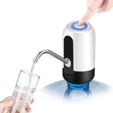 Electric water pump - Portable water pump - Water pump - Water bottle dispenser - detachable electric pump - for desk, countertop, kitchen and office - white - 7.2*7.2*12.5 cm