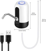 Electric water pump - Portable water pump - Water pump - Water bottle dispenser - detachable electric pump - for desk, countertop, kitchen and office - white - 7.2*7.2*12.5 cm - 45-Degree Angle