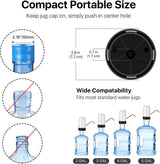 Electric water pump - Portable water pump - Water pump - Water bottle dispenser - detachable electric pump - for desk, countertop, kitchen and office - white - 7.2*7.2*12.5 cm