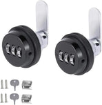 2 pieces - Combination lock - 62*38 mm - Suitable for panel thicknesses of 15-25 mm - Cabinet locks - Drawer locks - secure drawer mailbox cabinet code lock - for cabinet drawer mailbox - black