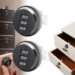 2 pieces - Combination lock - 62*38 mm - Suitable for panel thicknesses of 15-25 mm - Cabinet locks - Drawer locks - secure drawer mailbox cabinet code lock - for cabinet drawer mailbox - black