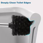 2 pieces - Toilet brush - Stainless steel toilet brush - With screw head - WC brush - Toilet brush - With handle - Stainless steel handle - Universal - Replacement toilet brushes - The brush heads are individually replaceable - Black