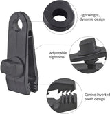 10 pieces - 2.6*8.3*3 cm - tent clips - tarp clips - clips for outdoor awnings - clips for sun sails - clips for tent tarpaulins - awning accessories - black