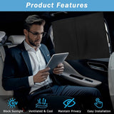 2 pieces - 71*47 cm - car sunshades - universal magnetic car sunshades - for windows - double-layer car sunshade covers - blackout car curtains - for privacy - blocking UV radiation and heat - with 10 magnets - black - Front View