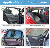 2 pieces - 71*47 cm - car sunshades - universal magnetic car sunshades - for windows - double-layer car sunshade covers - blackout car curtains - for privacy - blocking UV radiation and heat - with 10 magnets - black - Rear View