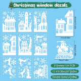 Christmas window stickers - 9 pieces - Window Decoration Stickers - Window Decoration Christmas - Christmas Decoration - Christmas Stickers - Window Stickers - Indoor Christmas Decoration - Reusable - Window Decoration - PVC - Christmas static window stic - Front View