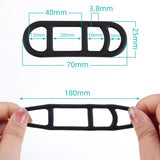 10 pieces - bicycle rubber bands - bicycle light holder - bicycle light strap - silicone strap - bicycle accessories - for bicycle headlights and taillights - for flashlight, mobile phones, speaker holder, handlebar sets - 7*2.5*3.8 cm - black