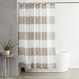 Shower curtain - Shower curtain for the bathroom - Anti-mold shower curtain - water-repellent material - with rings - machine washable - Bathroom accessories - 180*180 cm - brown
