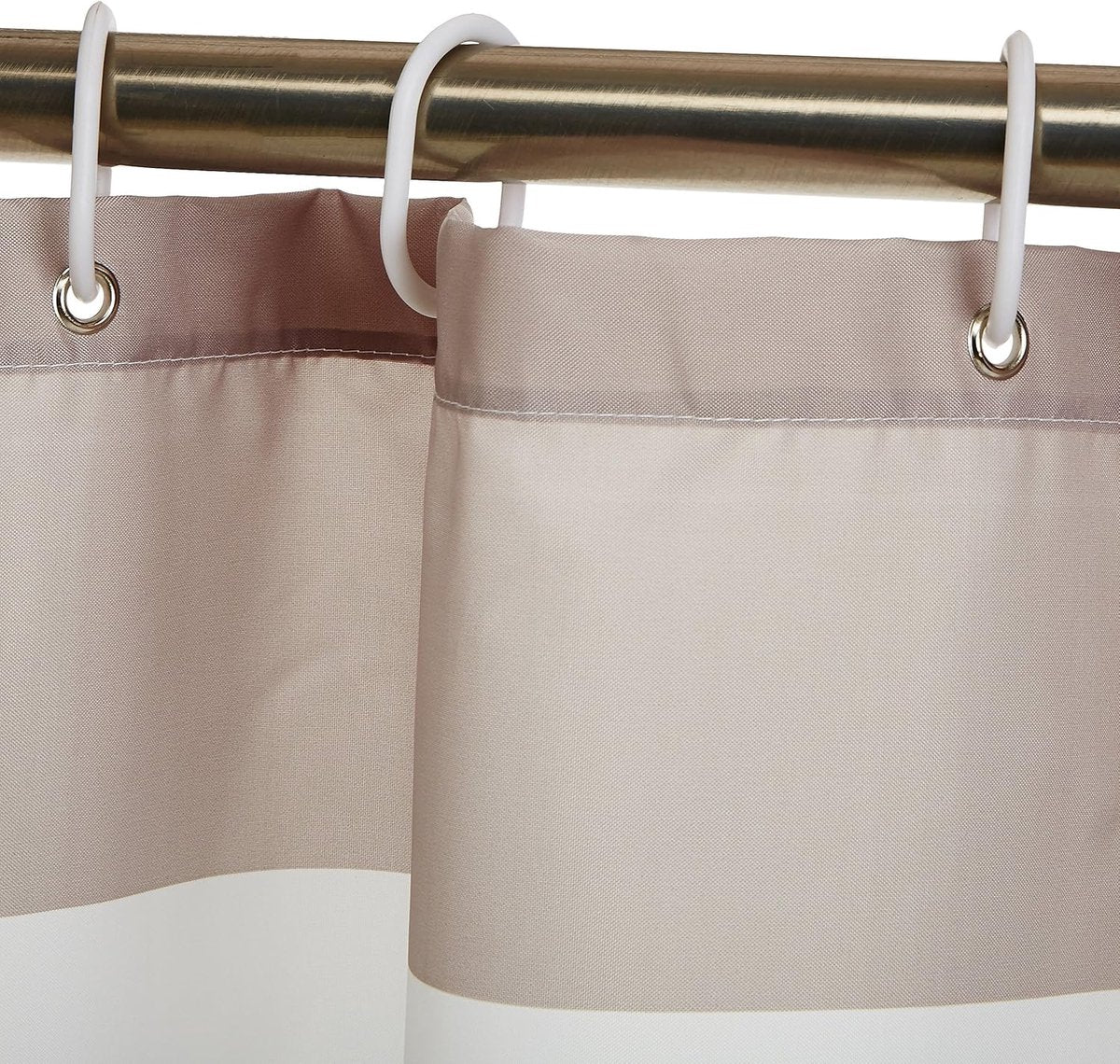 Shower curtain - Shower curtain for the bathroom - Anti-mold shower curtain - water-repellent material - with rings - machine washable - Bathroom accessories - 180*180 cm - brown